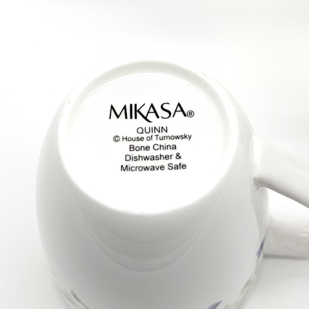 Mikasa Quinn Bone China 12 Oz. Coffee Mugs Floral Set of Four New - Picture 11 of 11